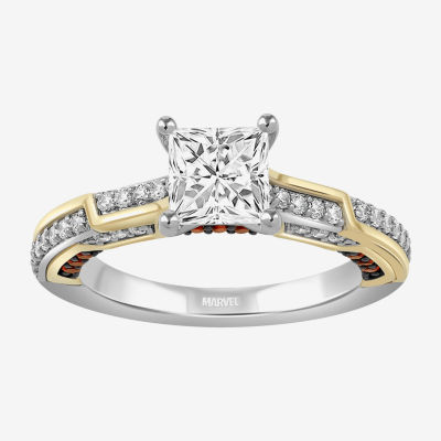 Infinity Star Lab Grown Diamonds Womens 1 3/4 CT. T.W. White Diamond 14K Two Tone Gold Iron Man Side Stone Engagement Ring