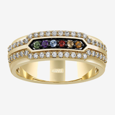 Infinity Star Lab Grown Diamonds "Infinity Gauntlet" 1/3 CT. T.W. Genuine Multi Color Stone 14K Gold Thanos Band