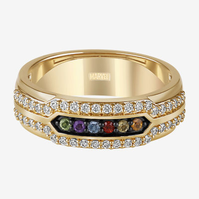 Infinity Star Lab Grown Diamonds "Infinity Gauntlet" 1/3 CT. T.W. Genuine Multi Color Stone 14K Gold Thanos Band