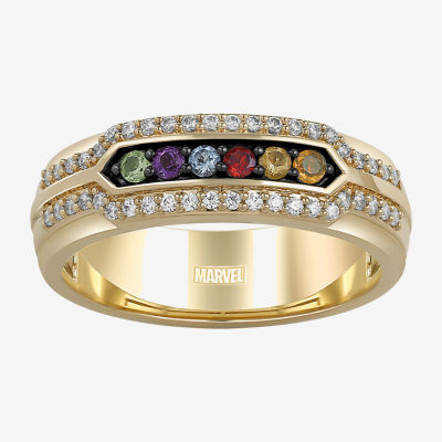 Infinity Star Lab Grown Diamonds "Infinity Gauntlet" 1/3 CT. T.W. Genuine Multi Color Stone 14K Gold Thanos Band