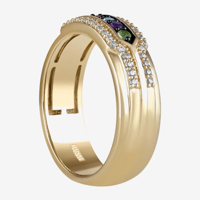 Infinity Star Lab Grown Diamonds "Infinity Gauntlet" 1/3 CT. T.W. Genuine Multi Color Stone 14K Gold Thanos Band