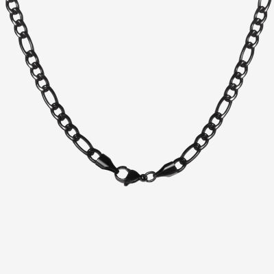 Stainless Steel 22 Inch Figaro Chain Necklace