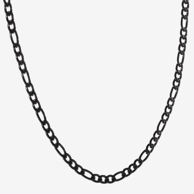 Stainless Steel 22 Inch Figaro Chain Necklace