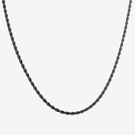 Stainless Steel 24 Inch Rope Chain Necklace, One Size