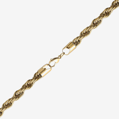 Mens Stainless Steel 24 Inch Rope Chain Necklace