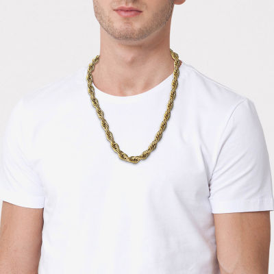 Mens Stainless Steel 24 Inch Rope Chain Necklace