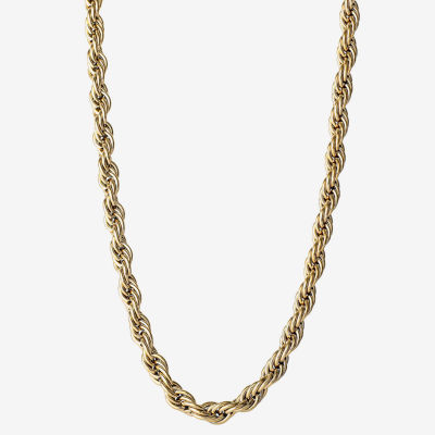 Mens Stainless Steel 24 Inch Rope Chain Necklace