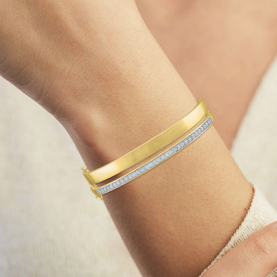 (G-H / I1-I2) Womens 2-pc. 1/10 CT. T.W. White Diamond 14K Gold Over Silver Sterling Silver Bracelet Set