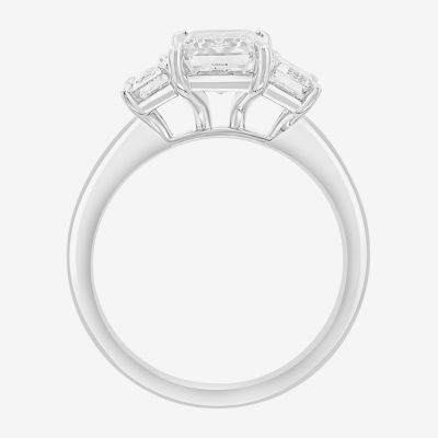 Effy Final Call (G / Vs2-Si1) Womens 3 CT. T.W. Lab Grown White Diamond 14K White Gold 3-Stone Engagement Ring
