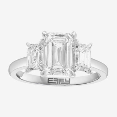 Effy Final Call (G / Vs2-Si1) Womens 3 CT. T.W. Lab Grown White Diamond 14K White Gold 3-Stone Engagement Ring