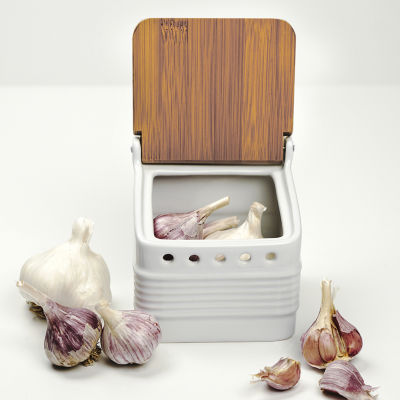 Design Imports Stoneware Garlic Keeper