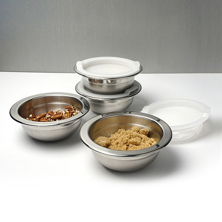 Design Imports 4-pc. Prep Bowls With Lid Set, One Size, Gray