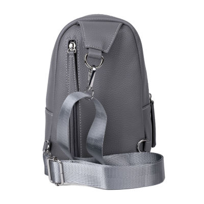 Julia Buxton Pu Sling Womens Adjustable Straps Backpack