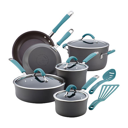 Rachael Ray Cucina 12-pc. Hard-Anodized Cookware Set, One Size, Blue