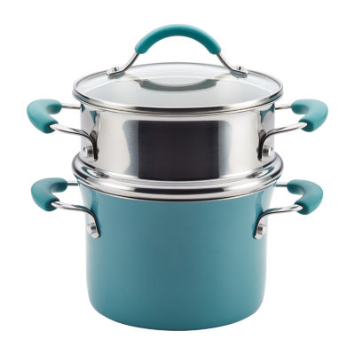 Rachael Ray Cucina Nonstick Saucepot with Steamer and Lid