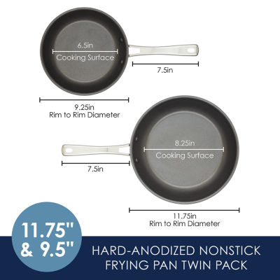 Rachael Ray Cook + Create Hard Anodized 2-pc. Non-Stick Skillet