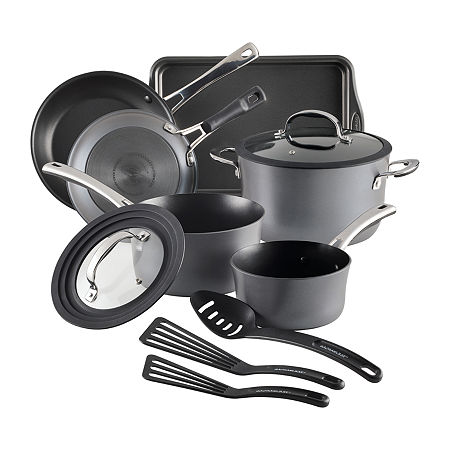 Rachael Ray Cook + Create 11-pc. Non-Stick Cookware Set, One Size, Black