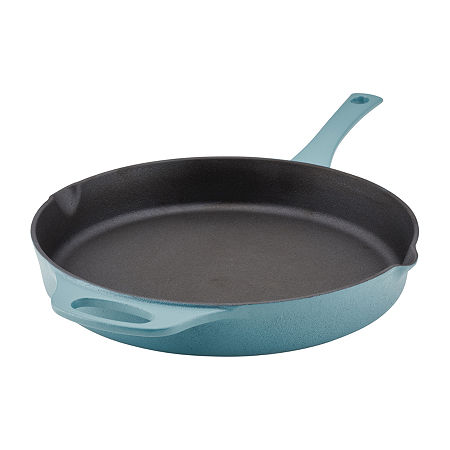 Rachael Ray NITRO Cast Iron 12 Skillet, One Size, Blue