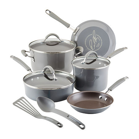 Rachael Ray Cucina 10-pc. Non-Stick Cookware Set, One Size, Gray