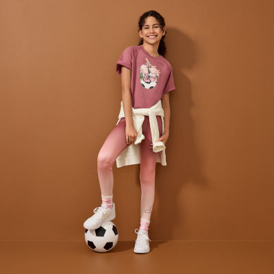 adidas Big Kid Girls Quick Dry Mid Rise 24" Active Full Length Leggings