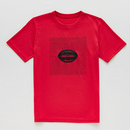 Xersion Little & Big Boys Performance Crew Neck Short Sleeve Graphic T-Shirt, Large (14-16), Red