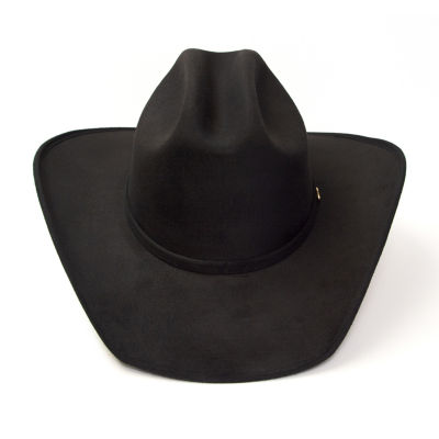 Western Express Black Suede Finish Cattleman Horse Head Accent
