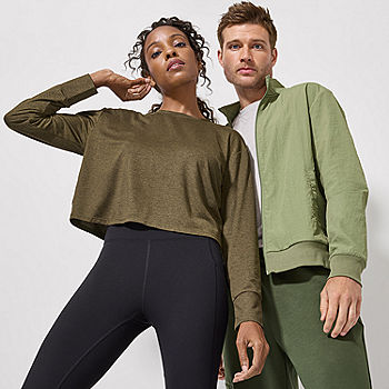 Xersion Mens Lightweight Track Jacket, Color: Willow Green Xersion Mens Lightweight Track Jacket, Color: Willow Green