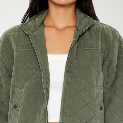 Forever 21 Quilted Lightweight Juniors Bomber Jacket