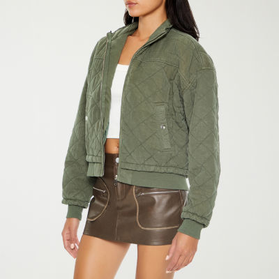 Forever 21 Quilted Lightweight Juniors Bomber Jacket