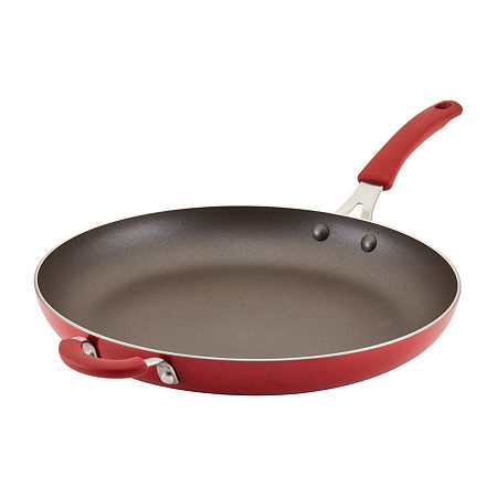 Rachael Ray Cook + Create 14 Non-Stick Frying Pan, One Size, Red