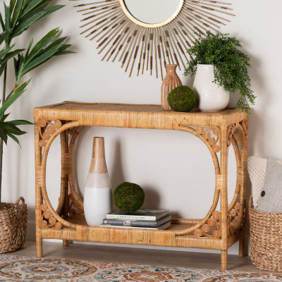Ramona Rattan Console Table