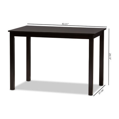 Eveline Rectangular Wood-Top Dining Table