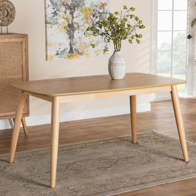 Flora Rectangular Wood-Top Dining Table
