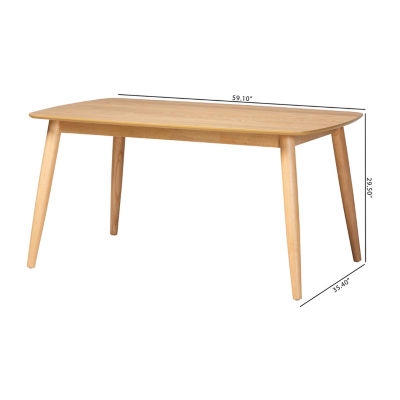 Flora Rectangular Wood-Top Dining Table