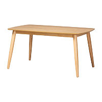 Flora Rectangular Wood-Top Dining Table, One Size, Brown