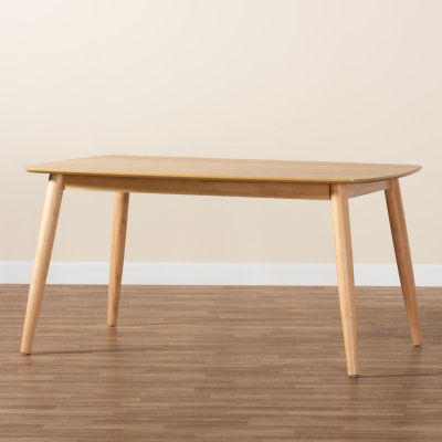 Flora Rectangular Wood-Top Dining Table