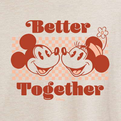 Womens Crew Neck Short Sleeve Mickey and Friends Graphic T-Shirt
