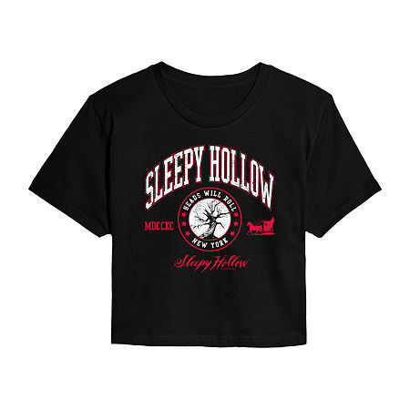 Novelty T-shirts Womens Crew Neck Short Sleeve Graphic T-shirt In Black