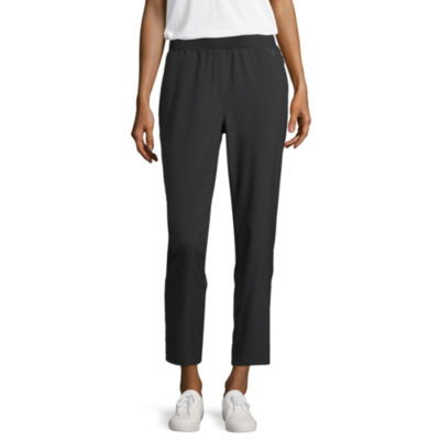Liz Claiborne Weekend Womens Mid Rise Classic Fit Ankle Pant, Color Black JCPenney