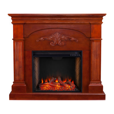 Southern Enterprises Electric Fireplace, Color: Mahogany Finish - JCPenney