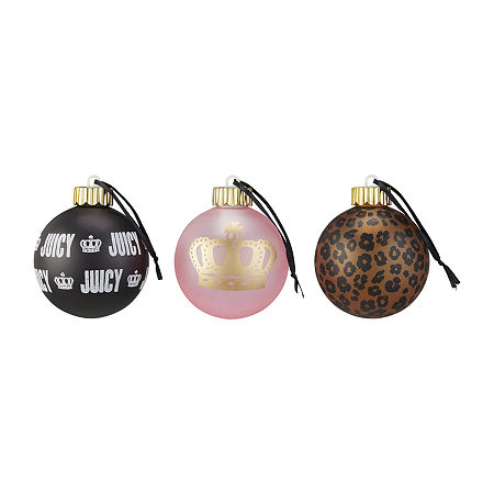 Juicy By Juicy Couture 3-pc. Christmas Cheer Christmas Ornament, One Size , Black