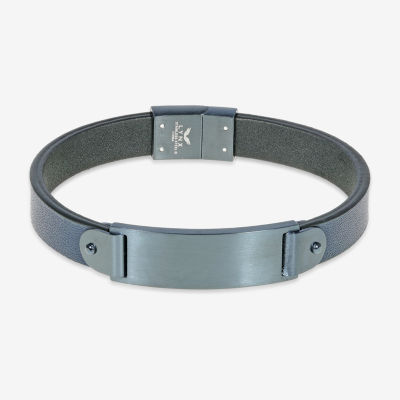 Mens Stainless Steel 8 1/2 Inch Solid Id Bracelet