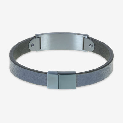 Mens Stainless Steel 8 1/2 Inch Solid Id Bracelet