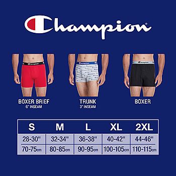 Champion Men's Boxer Briefs All Day Comfort No Ride Up Double Dry