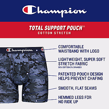 Champion Men's 5 Pack Smart Temp Boxer Brief - New 5 Value Pack (Large,  Grey)