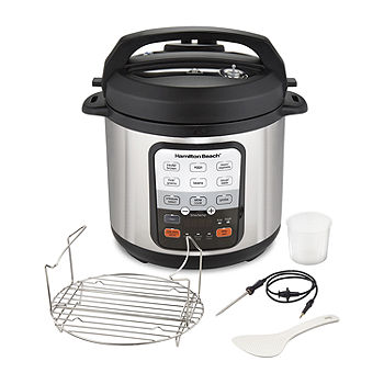 Hamilton Beach 8-Quart QuikCook Pressure Cooker in Black and Stainless  Steel