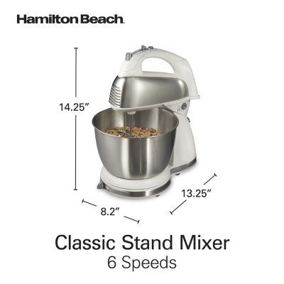 Hamilton Beach Classic Hand Stand Mixer with 4 Qt Stainless Steel Bowl