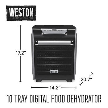 Weston 6 Tray Digital Food Dehydrator Plus, Black
