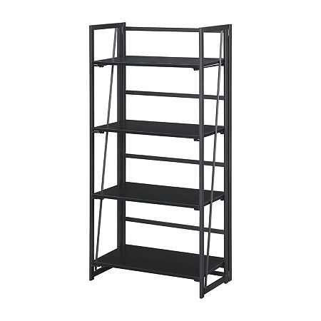 Xtra 4-Shelf Bookshelf, One Size, Black