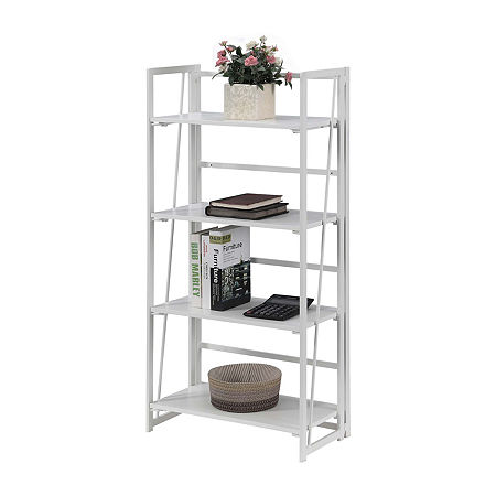 Xtra 4-Shelf Bookshelf, One Size, White